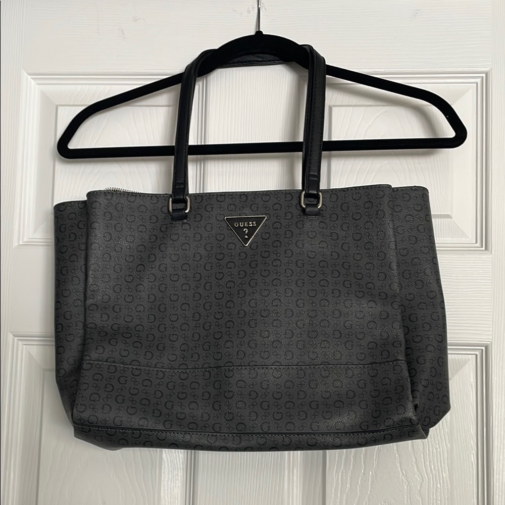 Guess Gray Structured Tote Bag with Bonus Card/Change Purse